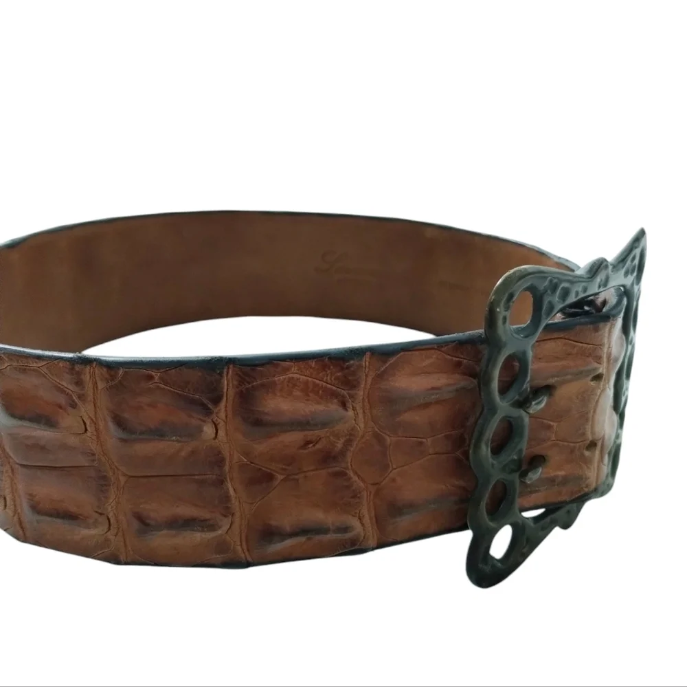 SAVANNAH Australia Brown Genuine Croc Leather Chunk 30
